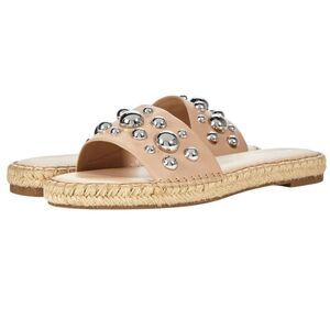 Marc Fisher size 6.5 M Beira  light natural color. Sandal/slide embellished.